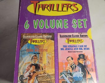 Vintage Thrillers 6 Volume Book Box Set Illustrated Classic Edition Horror