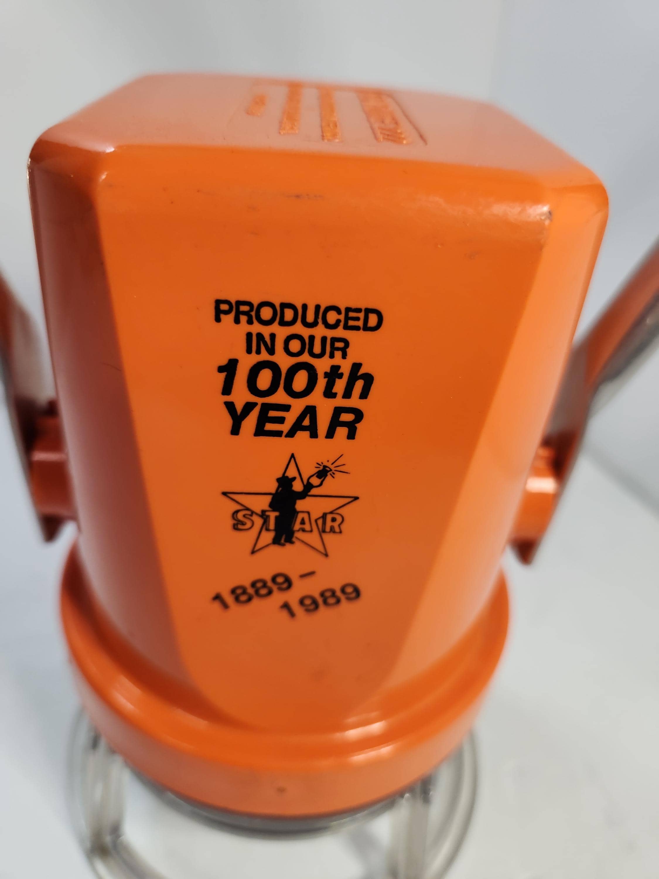 Vintage 100th Year Orange Union Pacific Lantern Star Railroad Lamp