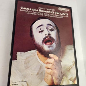 Cavalleria Rusticana Luciano Pavarotti 2 Cassette Extended Tape w/Libretto Opera