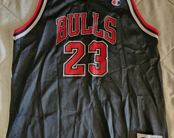Vtg 90's Red Champion Chicago Bulls #23 Michael Jordan NBA Screen