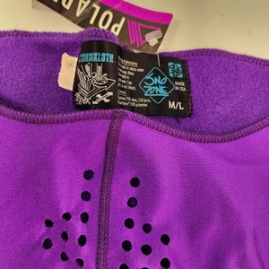 NEW w/Tags Ski Tote Sno Zone Purple Stormkloth Vintage Neck Warmer Face Mask NOS image 1