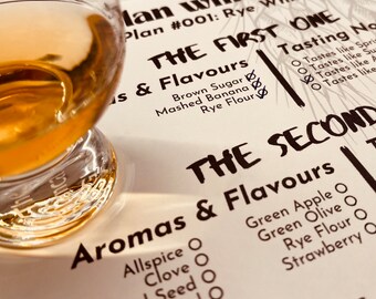 Rye Whiskys - Whisky Tasting Flight Plan | Instant Download