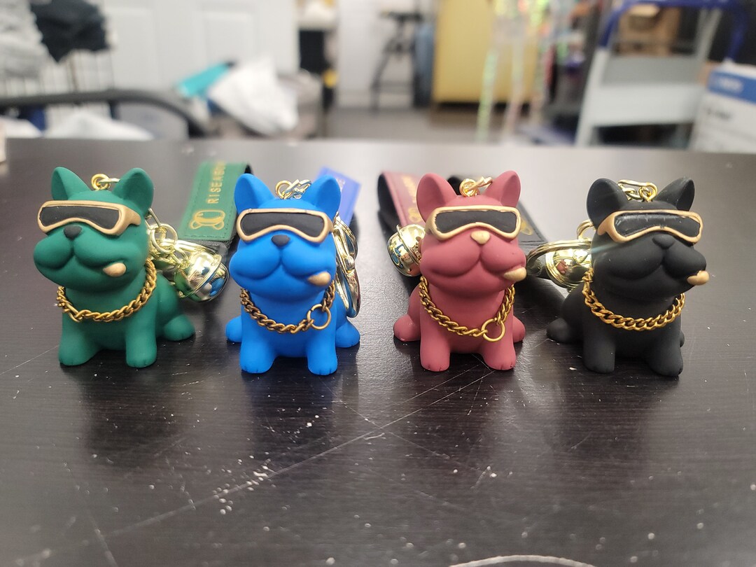 English Bulldog Keychain Etsy