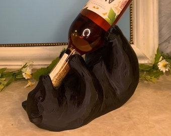 Beary Cute Wine Bottle Holder | Wine Rack | Custom Colors | Wine Caddy | High Quality