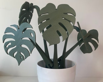 Monstera Plant Coaster Set / Planta falsa / Impreso en 3D / Alta calidad / Regalo de bienvenida