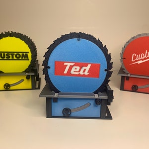 Custom Sawblade Coasters Set | Personalized | High Quality | 3D Printed | Gift for Him Her