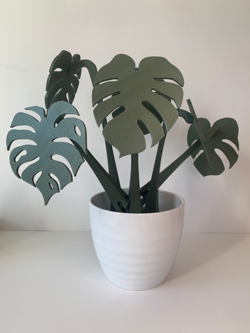 Monstera Plant Coaster Set Free Shipping Thai Constellation Albo Fake Plant 3D Printed High Quality Housewarming Gift Normal Color