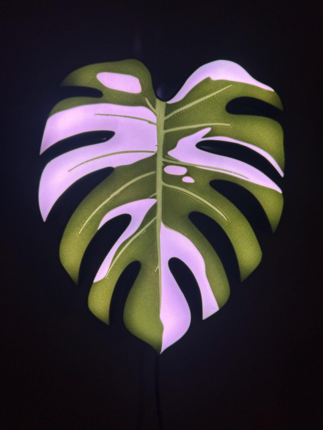 Monstera Leaf Lamp | Custom Wall Lamp | Bluetooth RGB | Cheese Plant ...