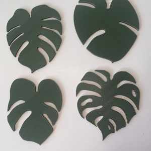 Monstera Plant Coaster Set Free Shipping Thai Constellation Albo Fake Plant 3D Printed High Quality Housewarming Gift image 9