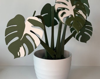 Monstera plantenonderzetterset | Gratis verzending | Albo | Nepplant | 3D-geprint | Hoge kwaliteit | Inwijdingsfeest cadeau