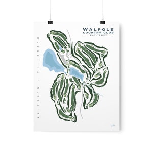 Walpole Country Club Map Premium Poster Print