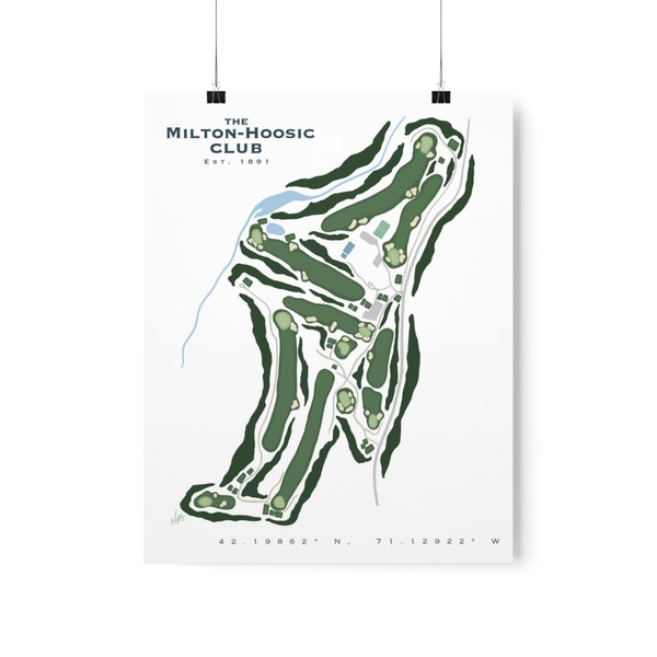 The Milton-Hoosic Club Map Premium Matte Poster Print