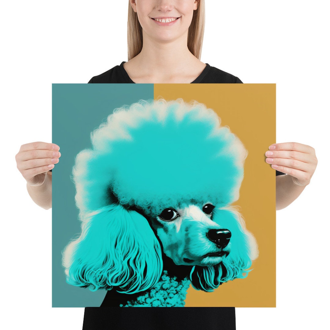 Art Poster Poodle Dog Poster Pet Art - Etsy