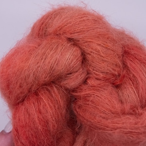 75/25% Baby Suri Alpaca and Mulberry Silk / Deep Roots / Lace weight 1ply 459yards 420meters 50grams Fluffy cloud