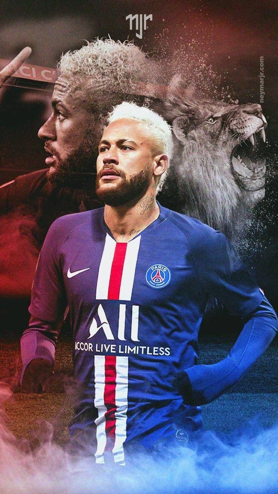 Neymar White Jersey Wallpaper Neymar PSG Poster