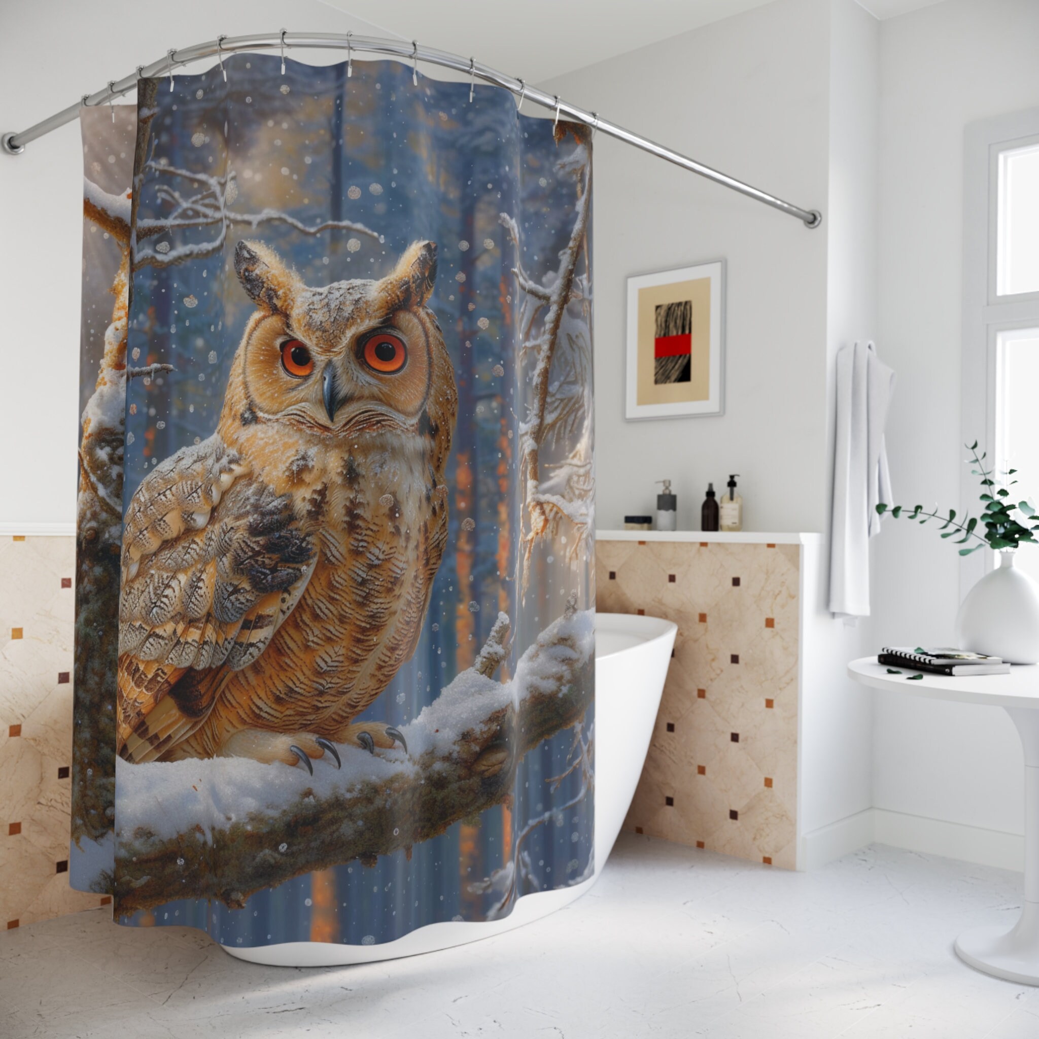 Owl shower curtain discount