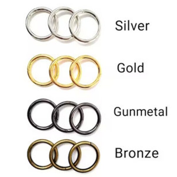 Heavy Duty 1" Multi Purpose Metal O Ring Hardware For Bags Keychains Belts Dog Leashes