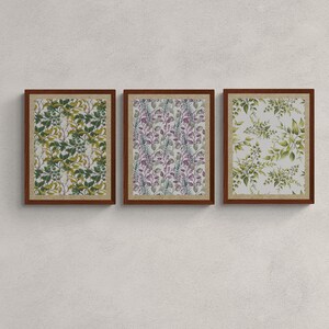 Vintage Botanical Prints Set of 3, Set printable, botanical images, wall art for home, set print, home decor, digital download