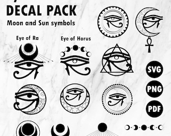 Eye of Ra & Horus SVG Bundle: Egyptian Decal Designs (Digital Download)