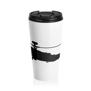 AH-64 Apache Helicopter Stainless Steel Travel Mug with Handle, 14oz