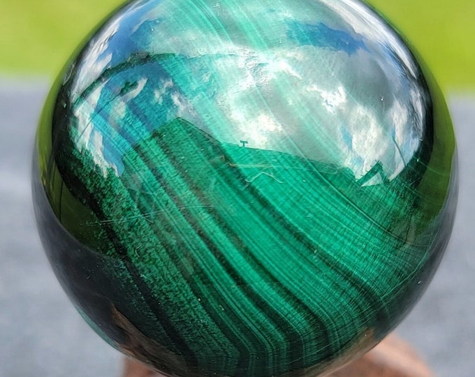 Malachite Crystal Sphere