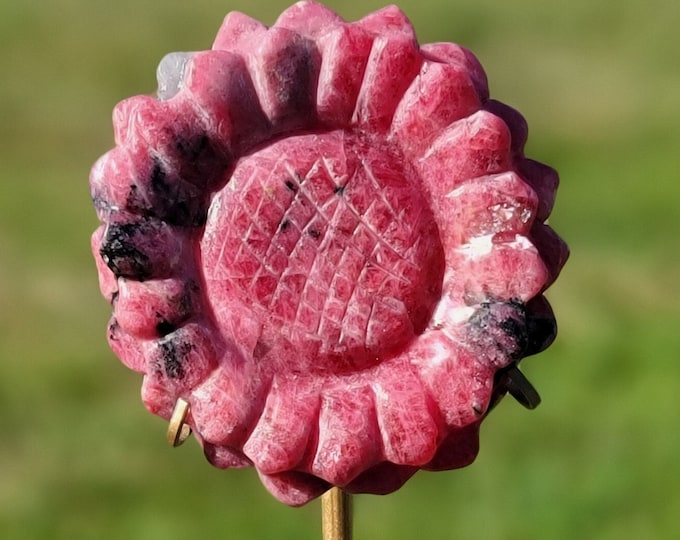 Pink Rhodonite Crystal Sunflower