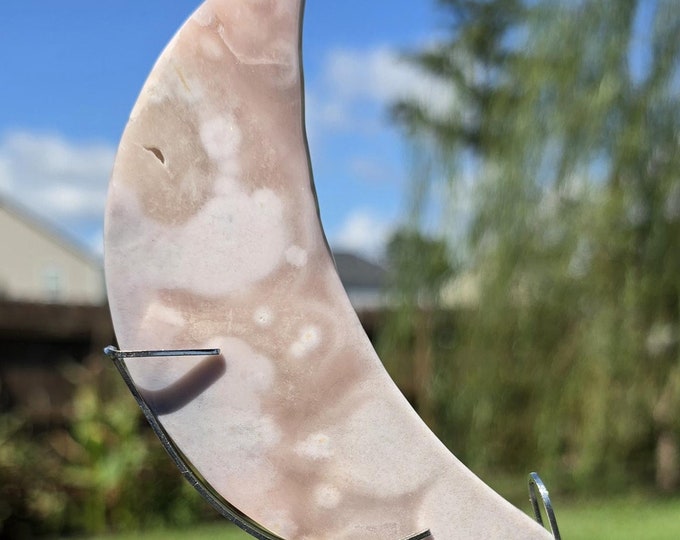 Pink Amethyst Crystal Moon