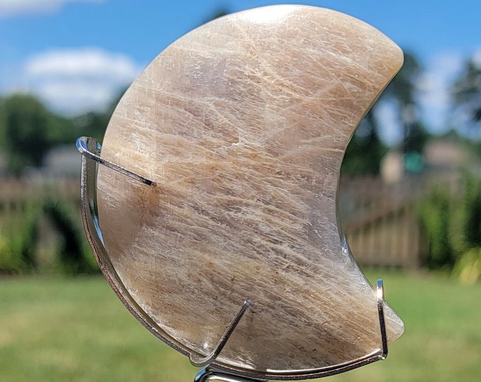 Flashy Moonstone Crystal Moon