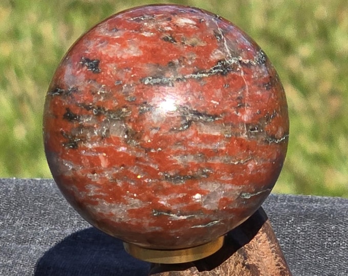 Red Sesame Jasper Crystal Sphere