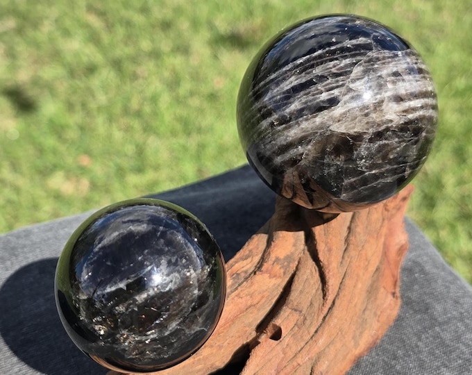 Black Rose Quartz Crystal Sphere