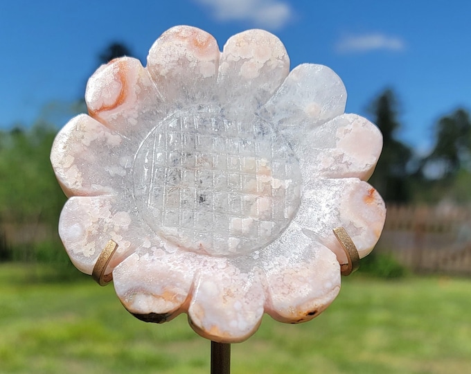 Pink Amethyst Crystal Sunflower