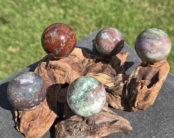 Small Ocean Jasper Crystal Sphere