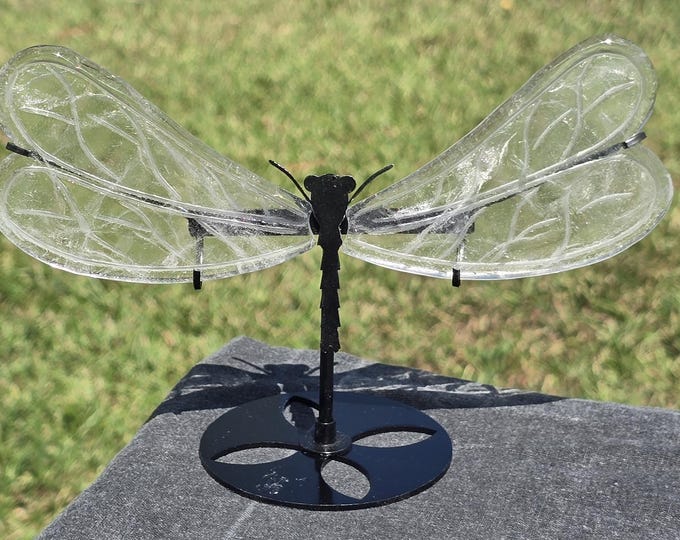 Clear Quartz Crystal Dragonfly Wings