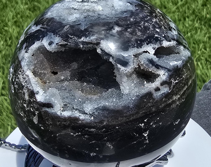 Black Sphalerite Crystal Sphere
