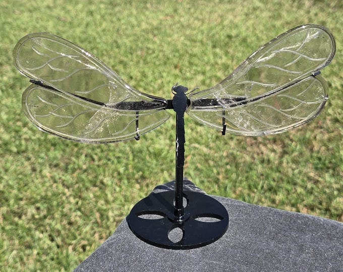 Smokey Quartz Crystal Dragonfly Wings