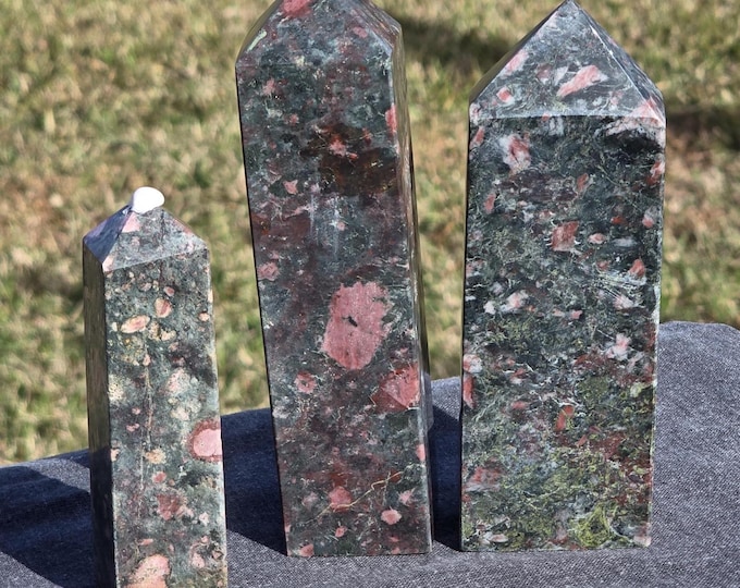 Plum Blossom Jasper Crystal Towers