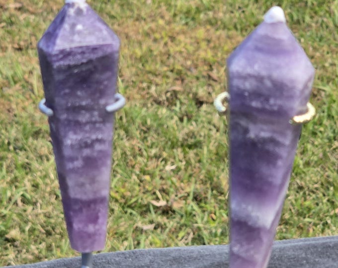 Purple Silk Fluorite Crystal Wands