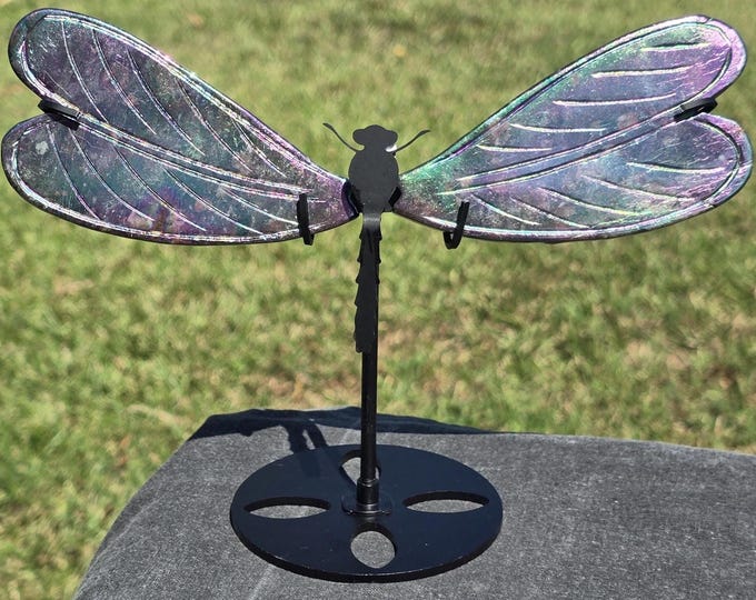 Rainbow Aura Crystal Dragonfly Wings