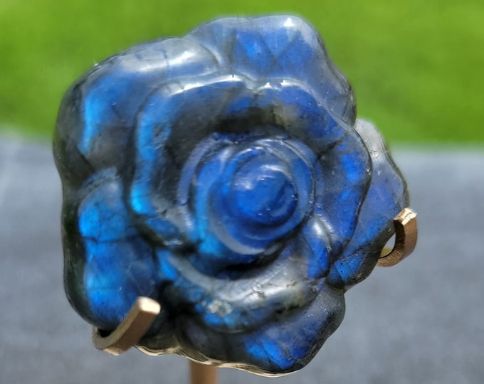 Flashy Mini Labradorite Crystal Rose