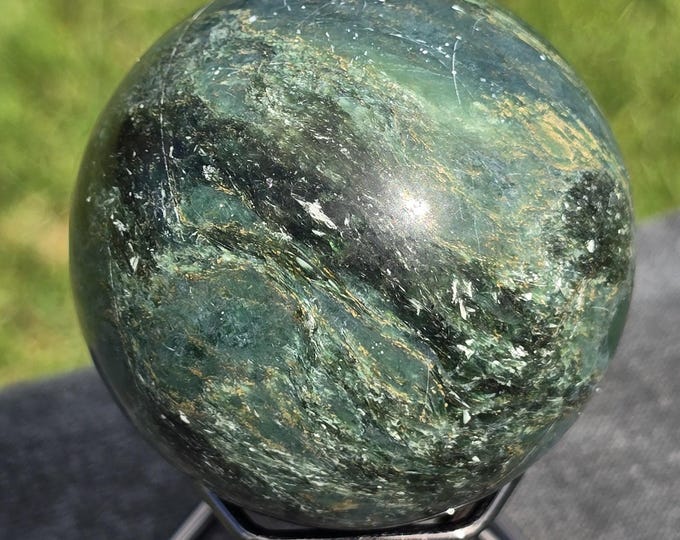 Green Mica Fuchsite Crystal Sphere