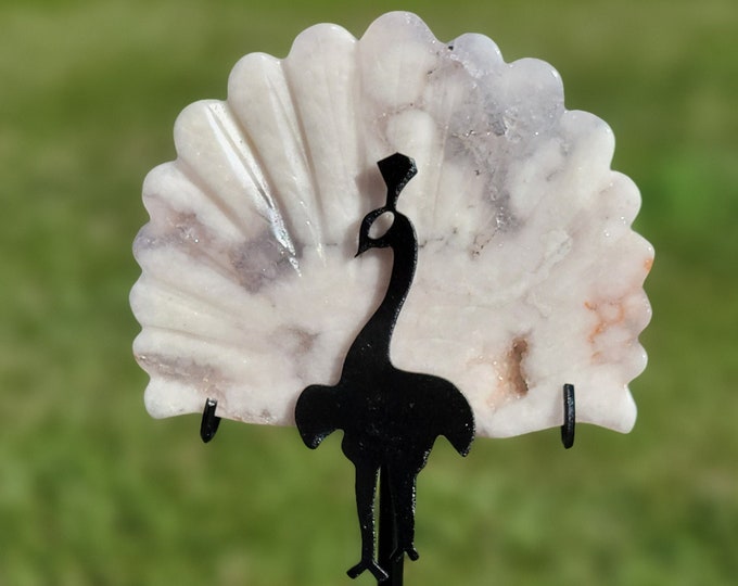 Pink Amethyst Crystal Peacock Wings