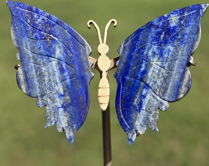 Lapis Lazuli Crystal Butterfly Wings