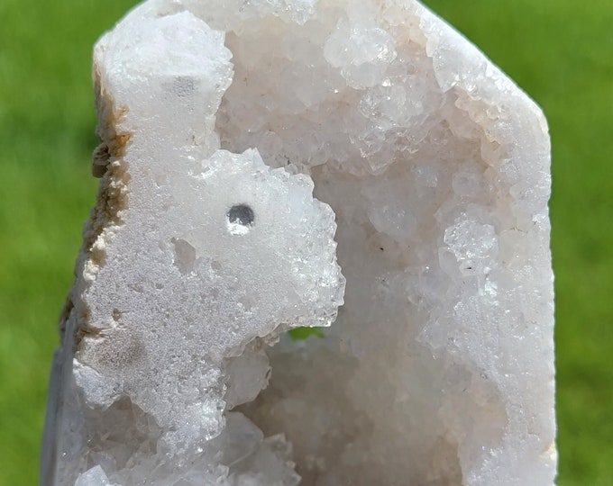 Drusy White Quartz Geode Crystal Tower