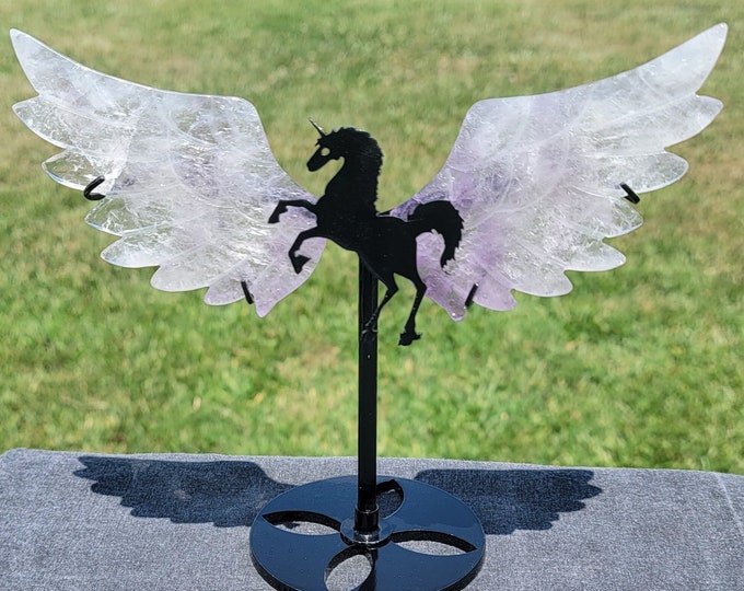 Clear Quartz Amethyst Crystal Unicorn Pegasus Wings