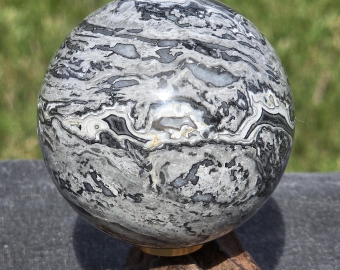 Map Jasper Crystal Sphere