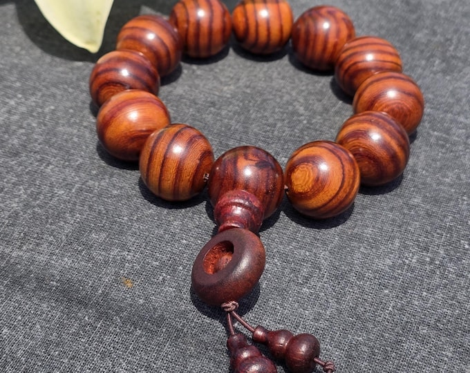 20mm Hainan Huanghuali Rosewood Tibetan Prayer Bead Bracelets