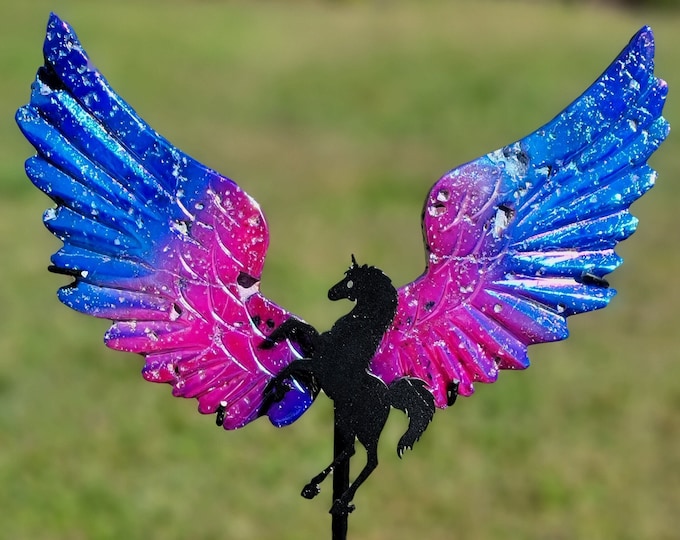 Rainbow Aura Sphalerite Crystal Unicorn Pegasus Wings