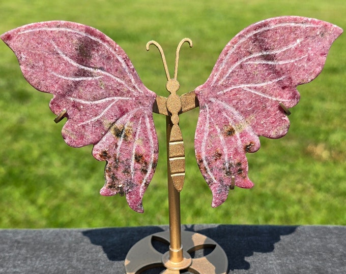 Rhodonite Crystal Butterfly Wings