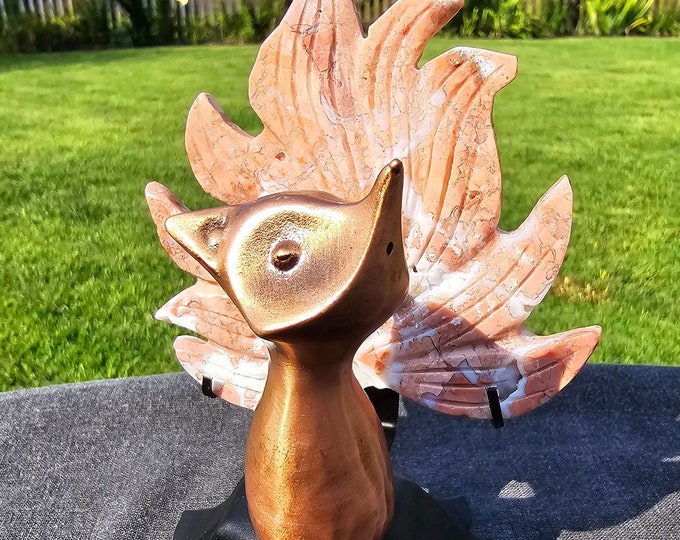 Pink Agate Crystal Nine-tailed Fox