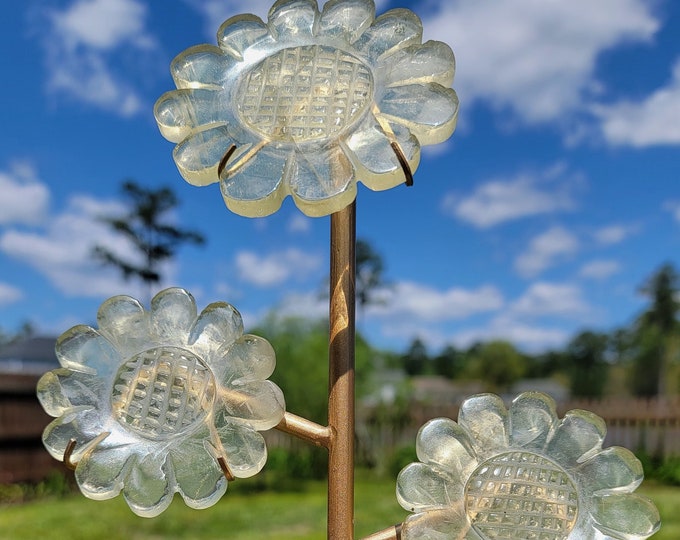 Citrine Crystal Triple Sunflower